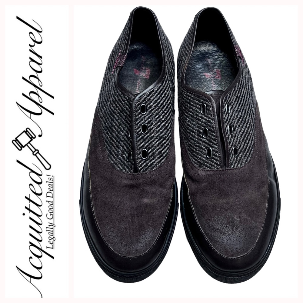 7 For All Mankind Canvas Suede Leather Men's Loafers